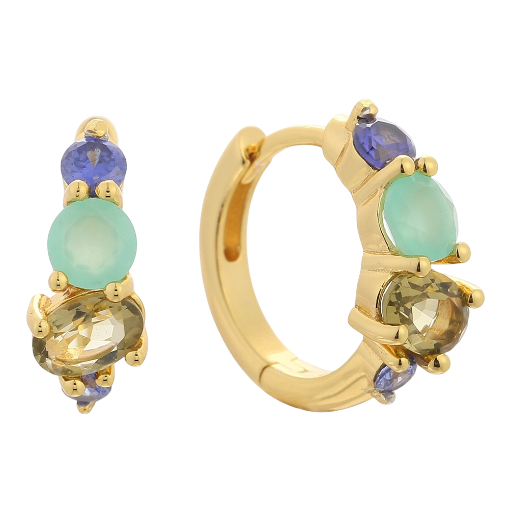 E08543-239 قرط من الفضة الإسترليني عيار 925 مرصع بالزركون