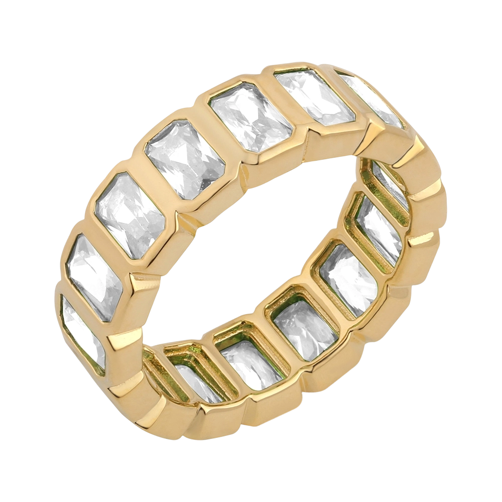 خاتم من الفضة الإسترليني عيار 925 مرصع بالزركون المكعب R02802