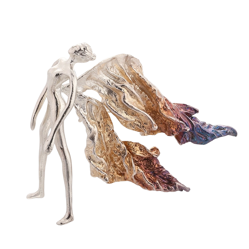 C00611 بروش ملاك مصنوع يدويًا من الفضة الإسترليني عيار 925