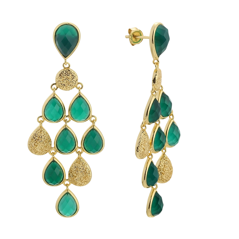 E08269 أقراط من الفضة الإسترليني عيار 925 مرصعة باللؤلؤ الباروكي